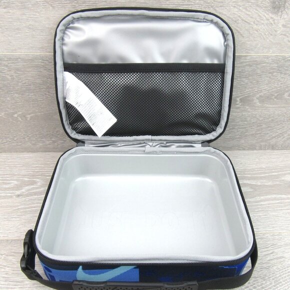 Nike Hard Liner Lunch School Lunch Box Bag (4L) Blue Multi NEW - Picture 9 of 12